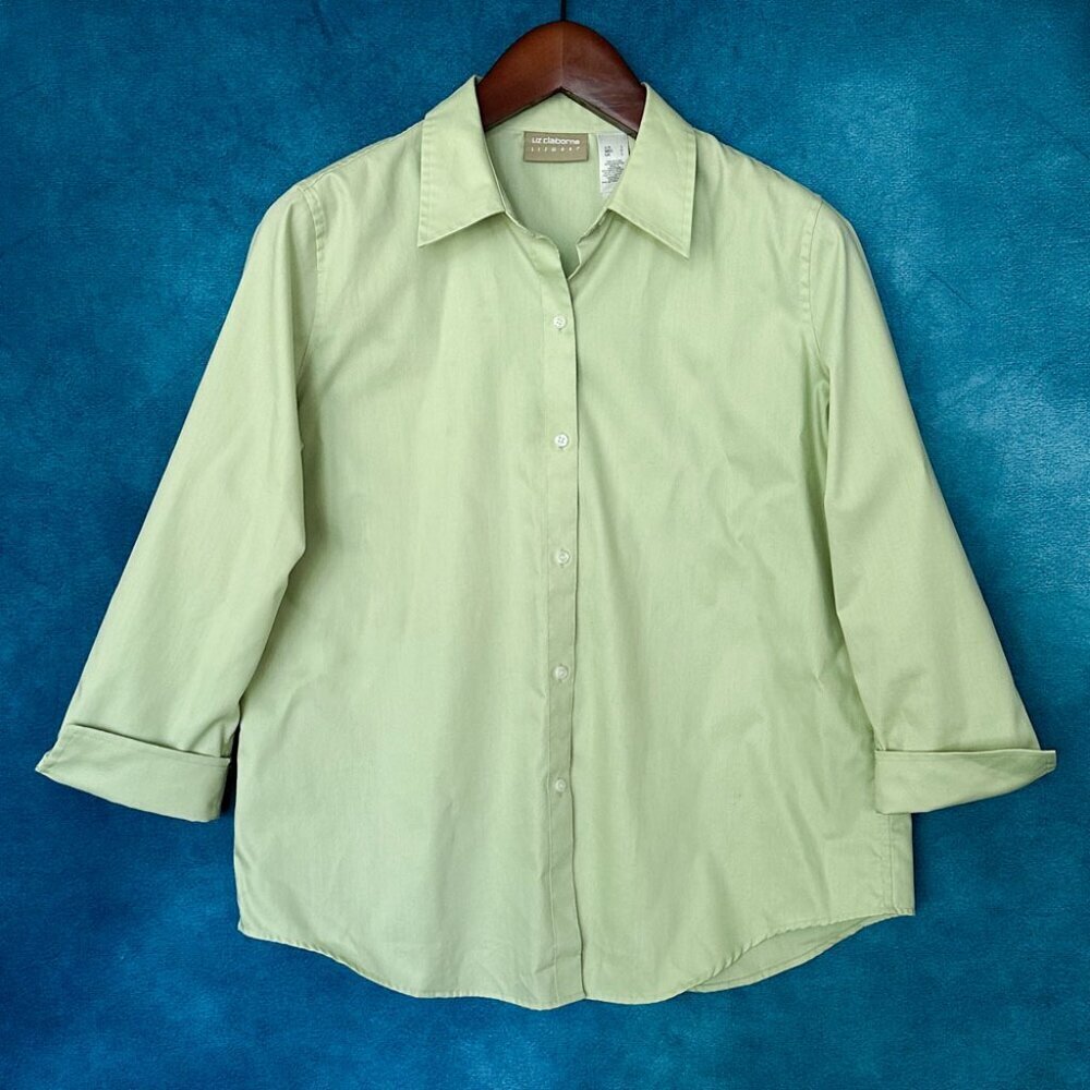Liz Claiborne Lizwear Button Down Cotton Shirt, Size L